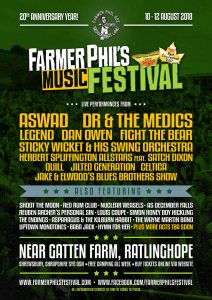 Farmer Phil's Festival 2018 Parlour Stage artists
